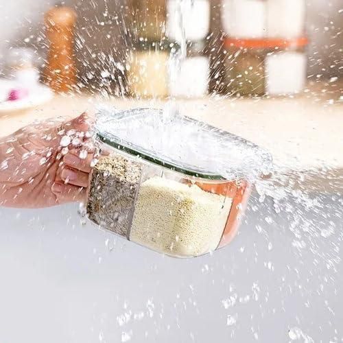 Transparent 5-Section Kitchen Spice Box