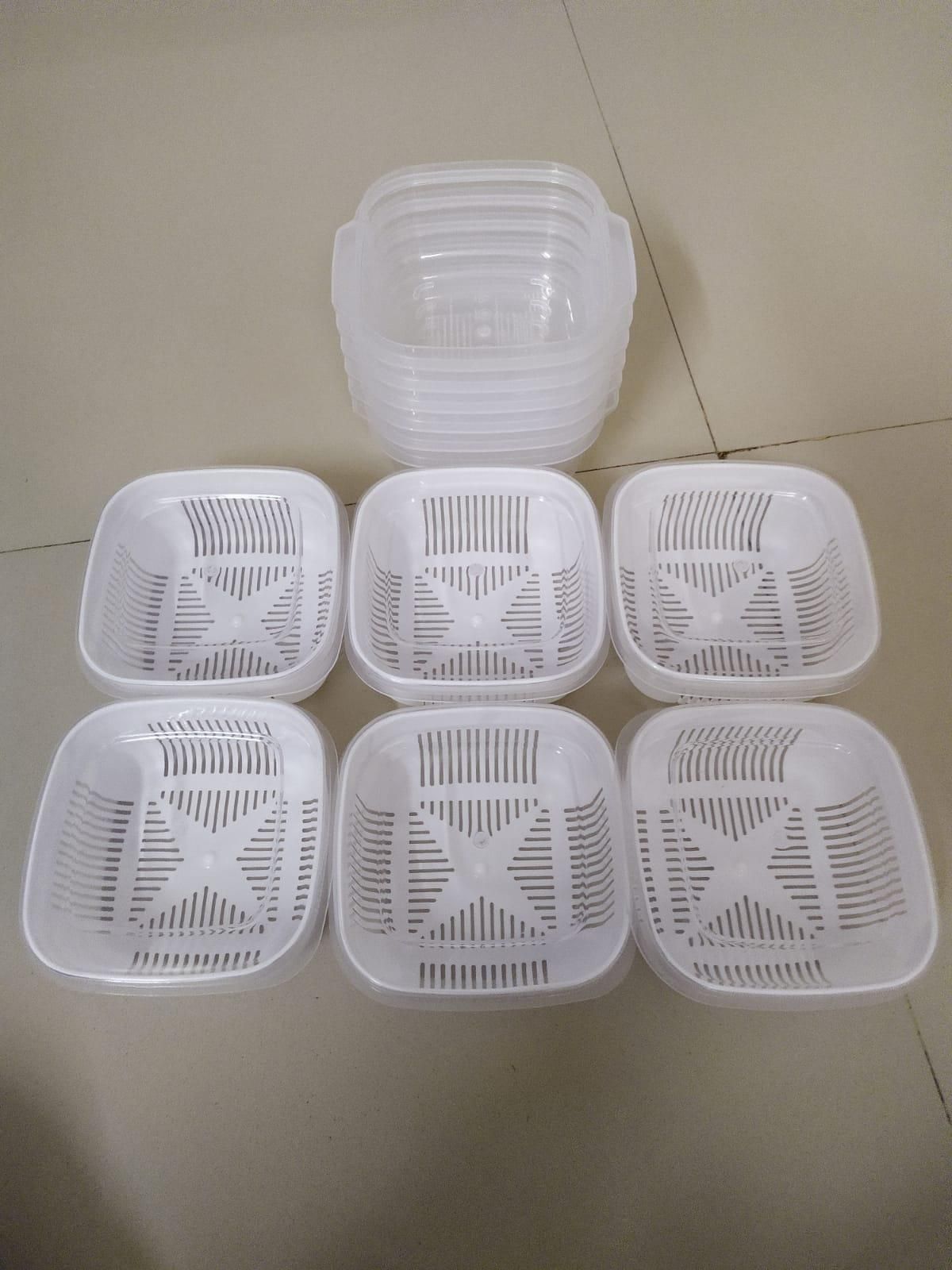 6-Piece Fridge Storage Organizer Set – Stackable, Space-Saving Kitchen Containers