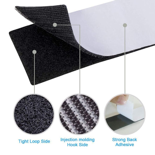 Self-Adhesive Hook & Loop Tape (10 pcs)