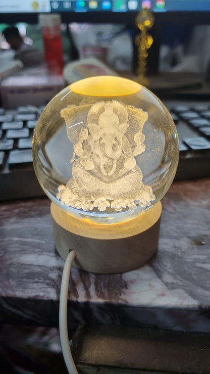 Ganesh crystal LED Lamp