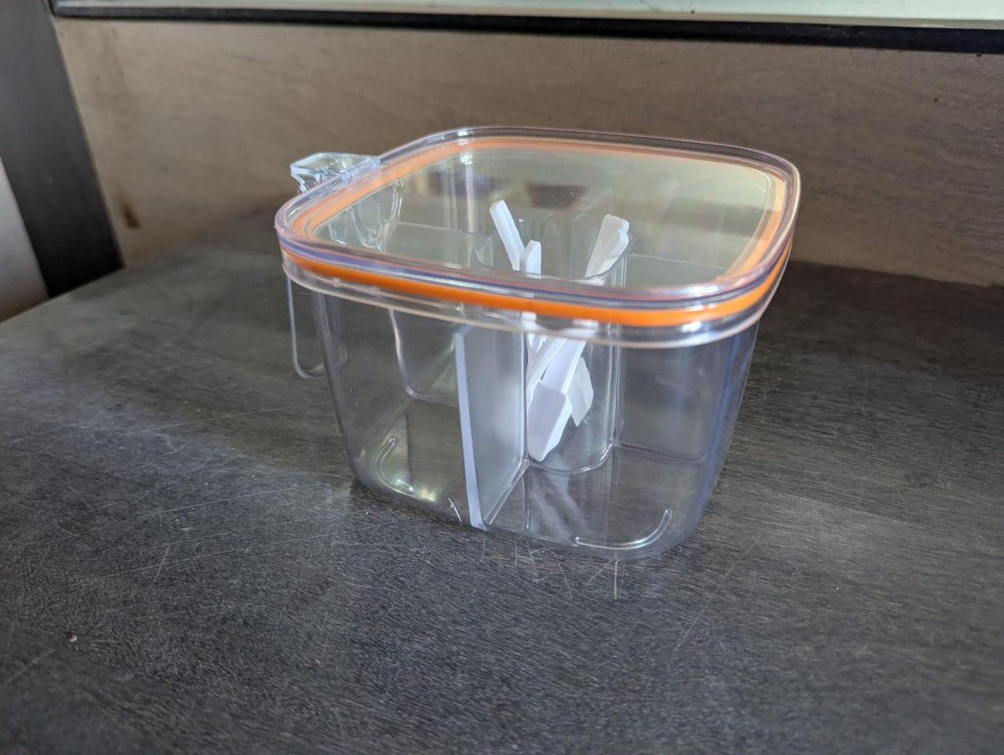 Transparent 5-Section Kitchen Spice Box