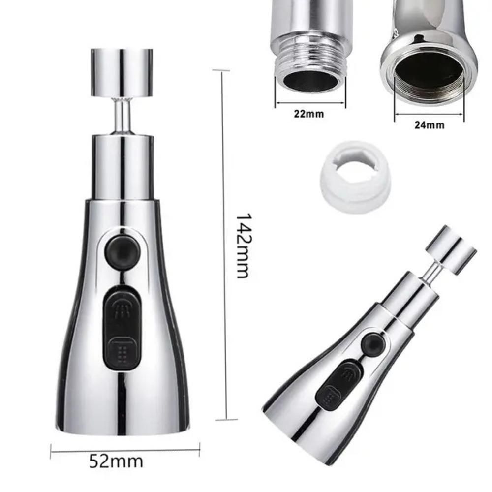 3-Mode Stainless Steel Kitchen Sink Faucet Head