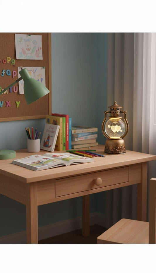 Romantic Crystal Ball Lamp with Heart Design – LED Decorative Night Light for Valentine’s Day & Home Décor