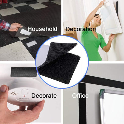 Self-Adhesive Hook & Loop Tape (10 pcs)